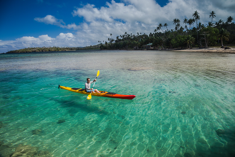 Kayaking in Savusavu, Fiji
