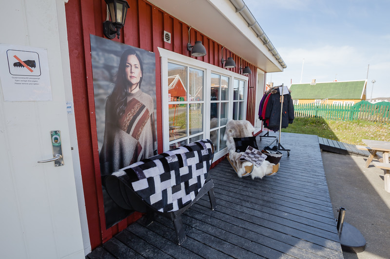 Muskoxen clothing at Qiviut store in Sisimiut Greenland 