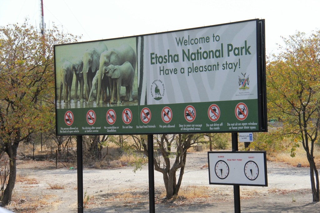 Entrance to Etosha NP Namibia