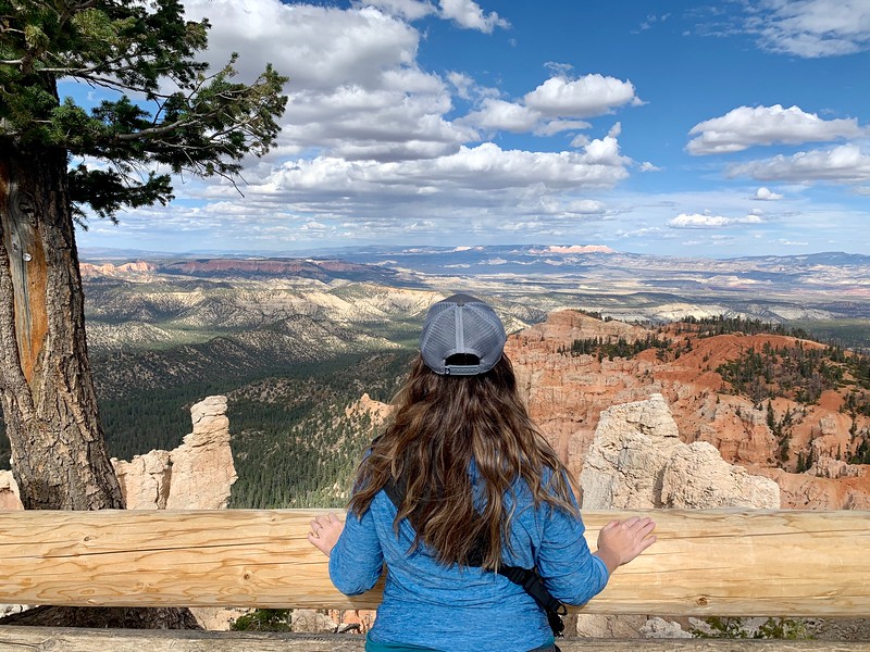 Lina Stock of Divergent Travelers Adventure Travel Blog at Bryce Canyon National Park.