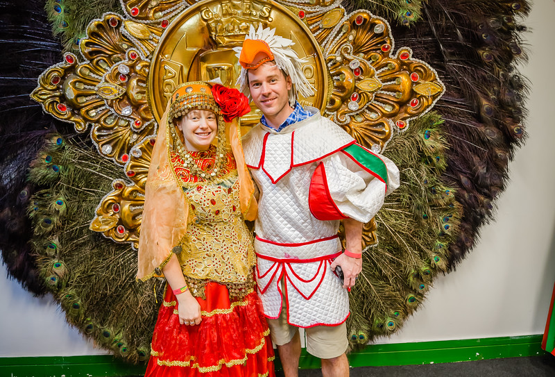 Lina and David Stock jr America's Adventure Couple at Carnival Samba school tour in Rio