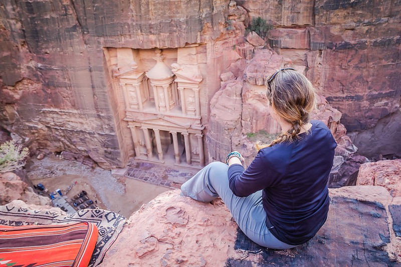 Lina Stock of Divergent Travelers Adventure Travel Blog in Petra Jordan