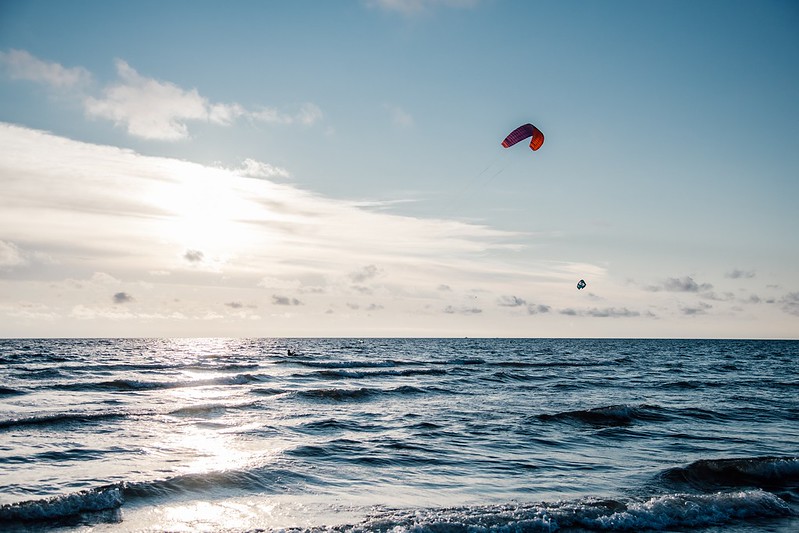 kitesurfer on the Atlantic Ocean