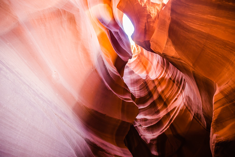 Looking up in Lower Antelope Canyon