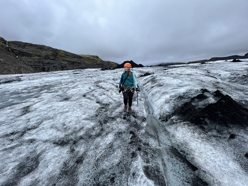 Lina Stock glacier hiking in Vatnajokull National Park in Iceland