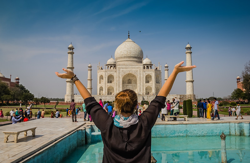 Lina Stock at Taj Mahal in India