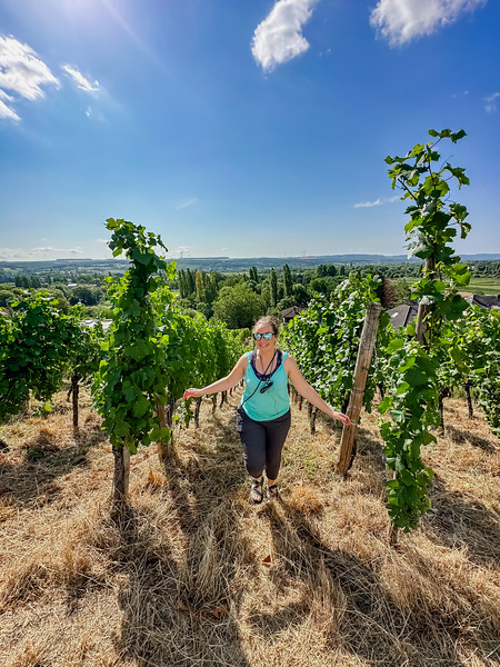 Lina Stock in the vineyards near Remich, Luxembourg