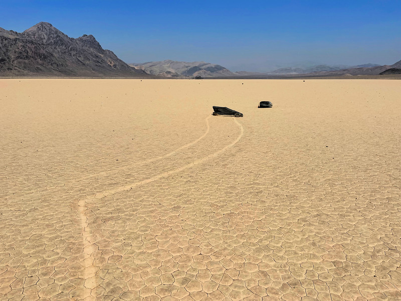 The strange moving rocks of Racetrack Playa in Death Valley National Park.