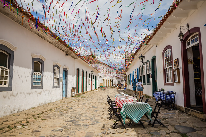 Paraty Brazil streets during carnaval