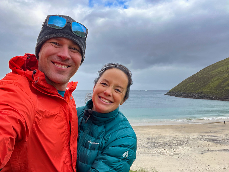 David and Lina Stock at Keem Beach on Achill Island