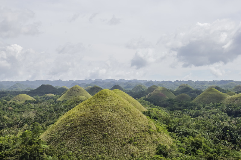Chocolate hills in Bohol Philippines