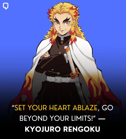 rengoku set your heart ablaze quote