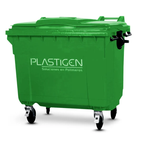 contenedor de reciclaje verde