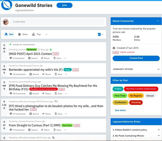 Gonewild stories reddit