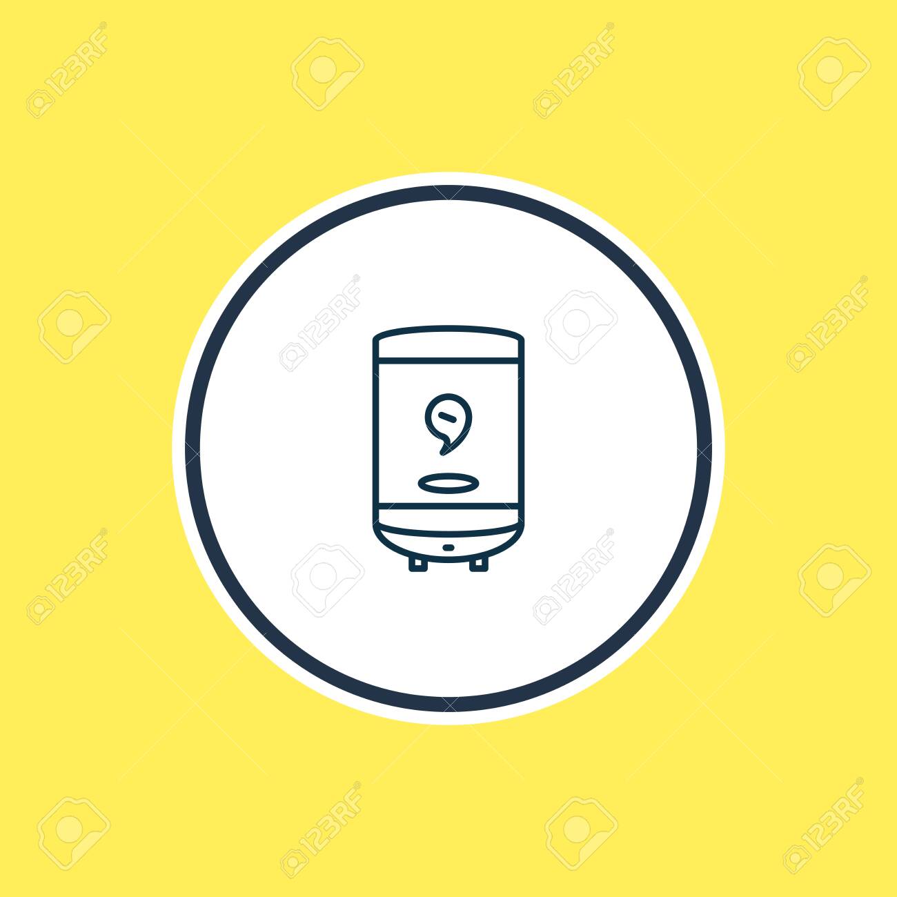 Vector Illustration Of Electric Water Heater Icon Line Beautiful