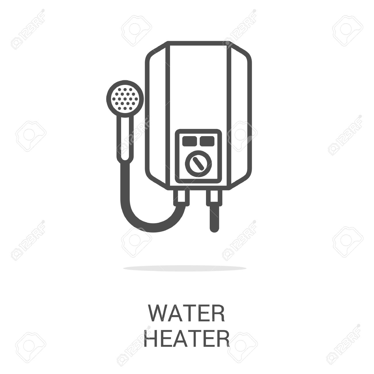 Vector Icon Water Heater Spare Parts And Household Appliances
