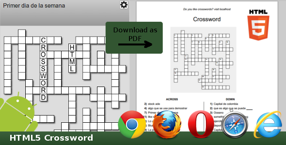 Download HTML5 Crossword Nulled 