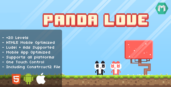 Download Panda Love – HTML5 Game (Construct 2 & Construct 3) Nulled 