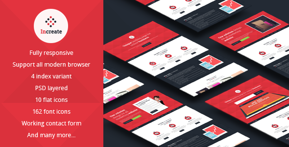 Download Increate-Onepage and multipurpose landing page Nulled 