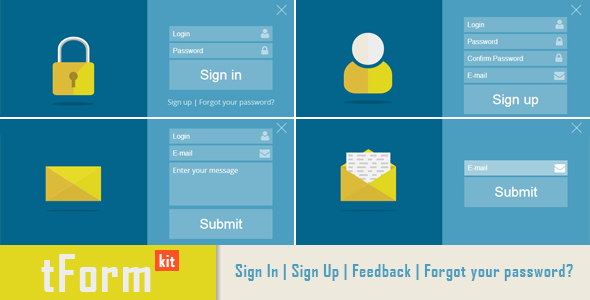 Download tForms – Animated Forms KIT Nulled 