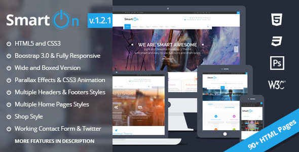 Download SmartOn – Ultimate Boostrap HTML5 Responsive Theme Nulled 