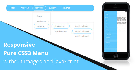 Download Responsive CSS3 Menu without JS Nulled 