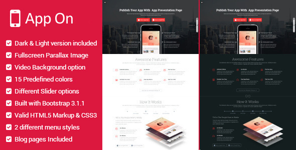 Download App on – Responsive Software Landing Page Nulled 