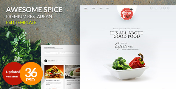 Download Awesome Spice-One Page Restaurant Theme Nulled 