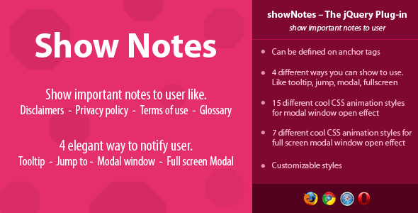 Download showNotes – show important notes to user Nulled 