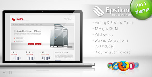 Download Epsilon – Hosting and Business Template Nulled 