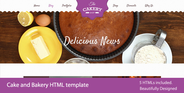 Download Cakery – Cake and Bakery HTML Template Nulled 