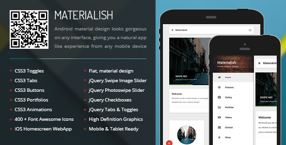 Download Materialish Mobile Nulled 
