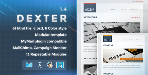 Download Dexter – Responsive E-mail Template Nulled 