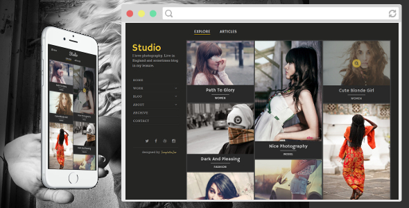 Download Studio – Photography Blogger Template Nulled 