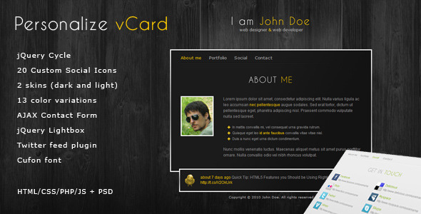 Download Personalize – Elegant and Professional vCard theme Nulled 