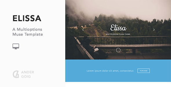 Download Elissa – Multipurpose One Page Muse Template Nulled 