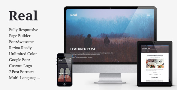 Download REAL – Responsive Blog WordPress Theme Nulled 
