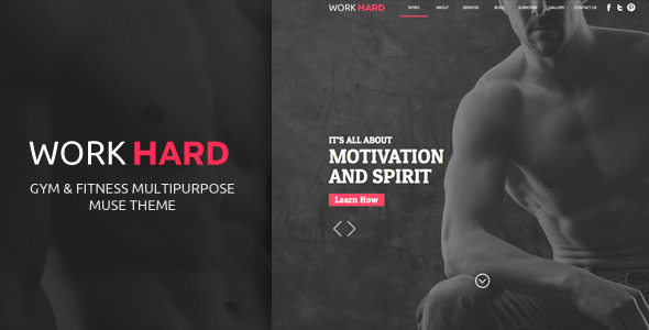 Download Work Hard One Page Muse Template Nulled 
