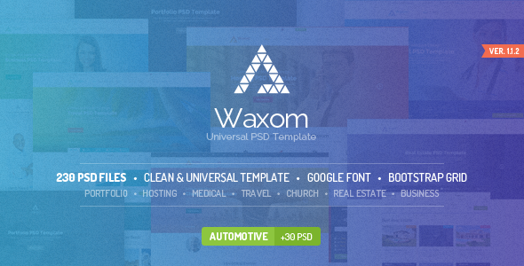 Download Waxom – Clean & Universal PSD Template Nulled 