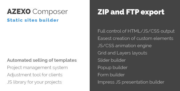 Download Azexo Composer Site Builder for HTML Templates Nulled 