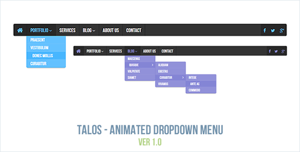 Download Talos – Animated Dropdown Menu Nulled 