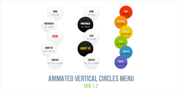 Download Animated Vertical Circles Menu Nulled 