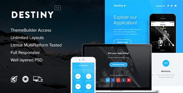 Download  Destiny – Responsive Email + Themebuilder Access Nulled 