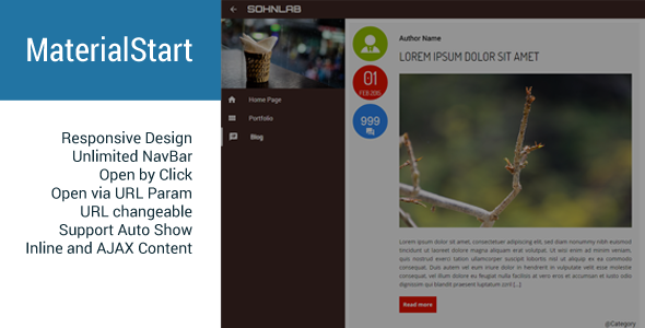 Download MaterialStart – Responsive Fullscreen Panel Nulled 