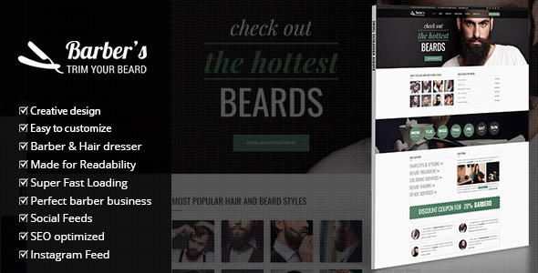 Download Barber – WordPress Theme for Barbers & Hair Salons Nulled 