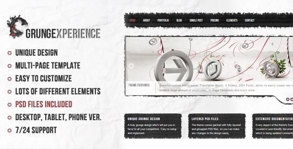 Download Grungexperience – Premium Muse Template Nulled 