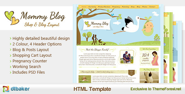 Download Mommy Blog HTML – Including Shop & Blog Layout  Nulled 