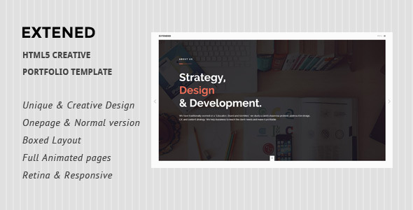Download Extended – HTML5 creative Portfolio Template Nulled 