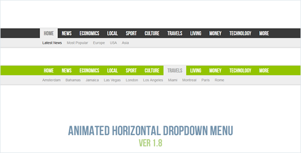 Download Animated Horizontal Dropdown Menu Nulled 