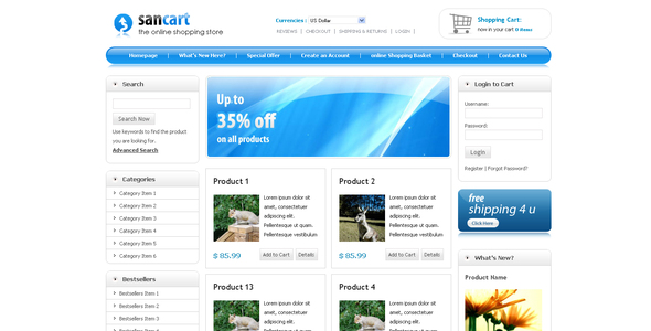 Download SANCART HTML SHOPPING CART TEMPLATE Nulled 